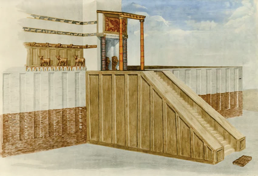 Ninhursag - 003 - Tell-al-Ubaid-Temple-of-Ninhursag-Isometric-reconstruction-Early-Dynastic-period