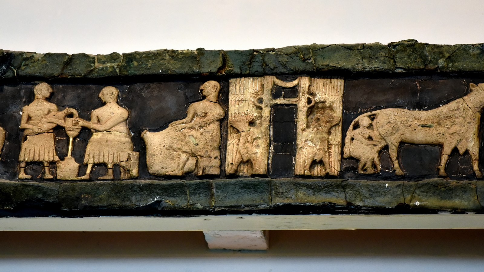 Ninhursag - 004 - Sumerians Milking Scene from Tell al Ubaid - World History Encyclopedia